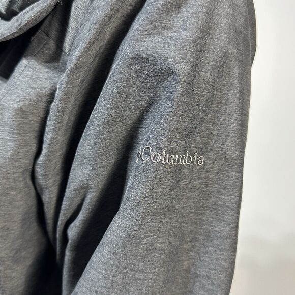 Columbia Jacket Women’s L Large Gray Hooded Insulated Zip & Button Coat Outdoor - Picture 4 of 13